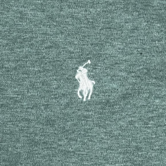 Polo Ralph Lauren L/S Shirt Men's Size XL Heathered Green White Pony Smooth - Picture 5 of 10